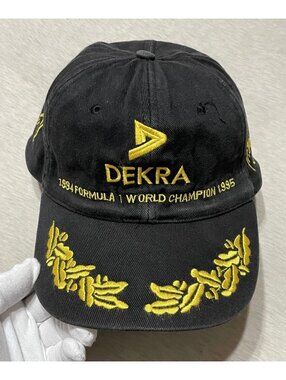 Vintage DEKRA Michael Schumacher 1994/95 Cap Benetton Formula 1 Team black.